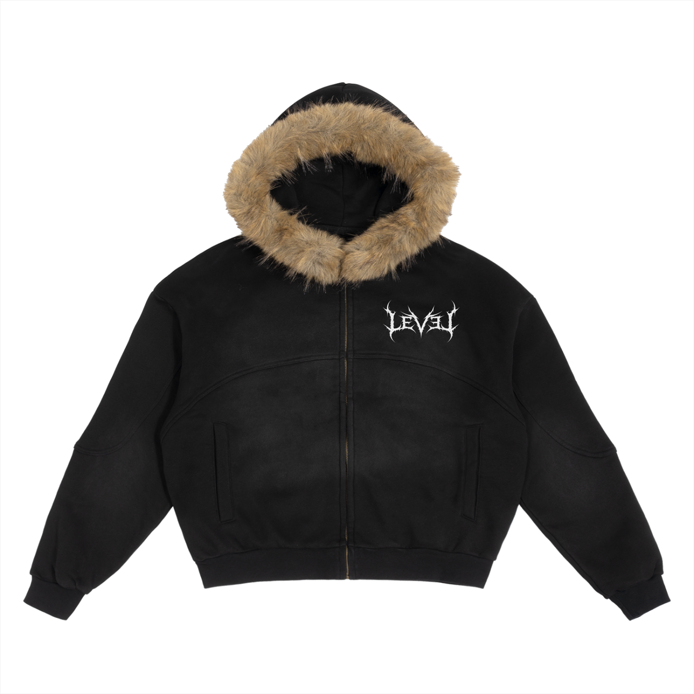 LeveL Detachable Fur Hoodie